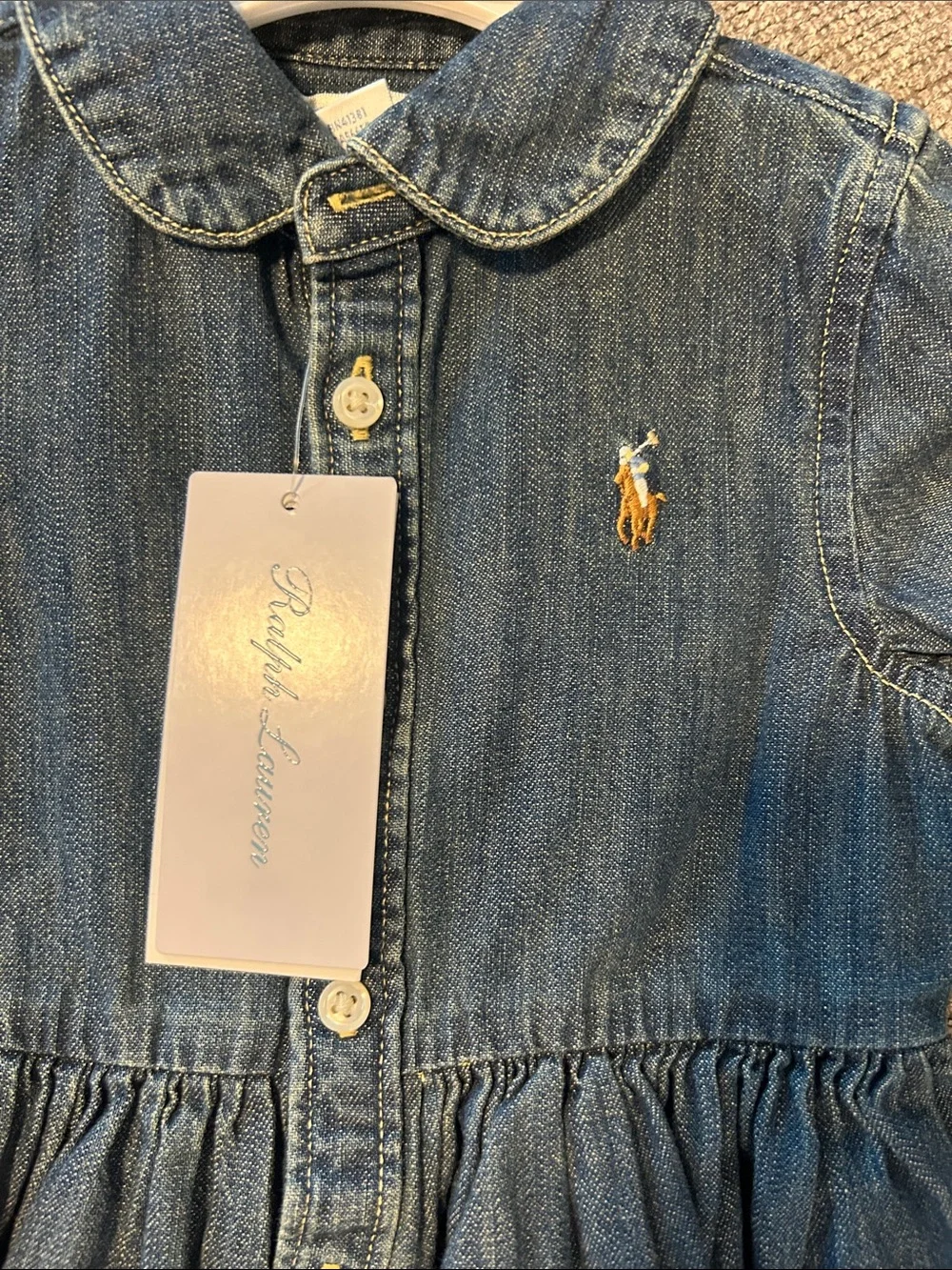 Ralph Lauren Denim Button-Front Dress with bottoms 50%OFF SEND OFFERS